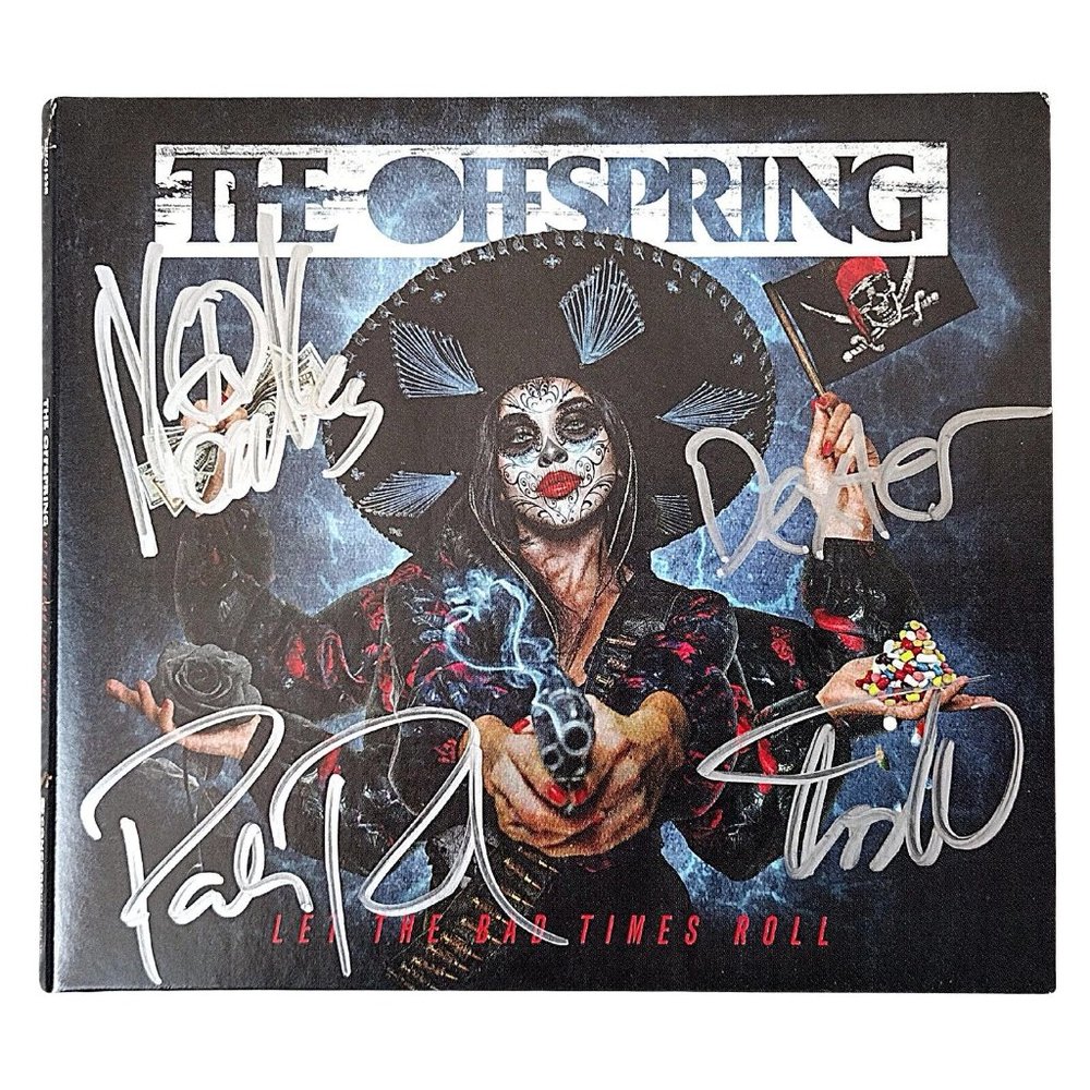 The Offspring Signed Let The Bad Times Roll CD Cover Beckett Autograph Album